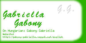 gabriella gabony business card
